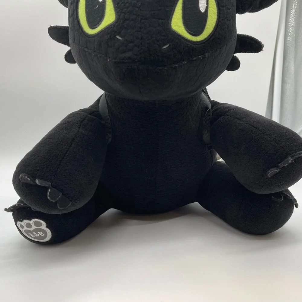 Build-A-Bear Toothless Night Fury Plush DreamWorks Dragons Black 14in
